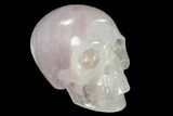 Realistic, Polished Brazilian Rose Quartz Crystal Skull #151070-2